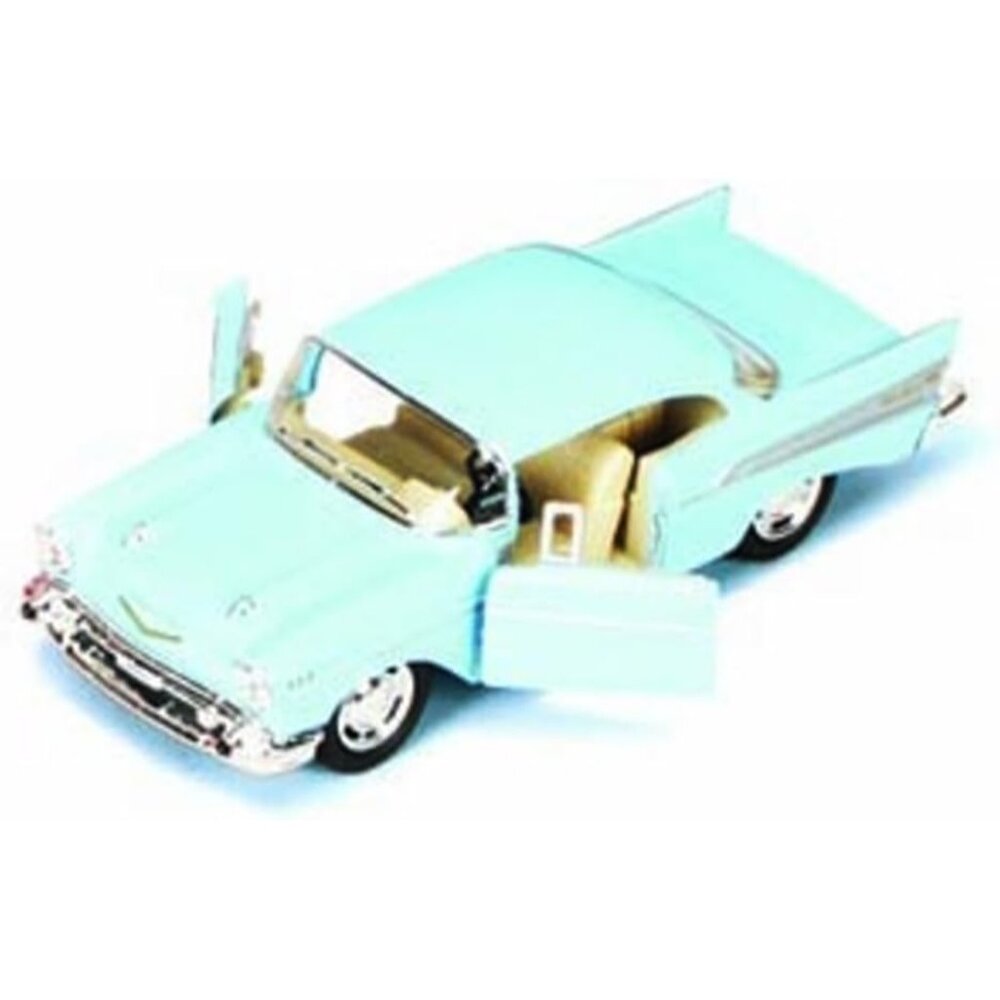 1957 Chevy Bel Air Coupe 1:40 Scale 5" Die Cast Metal Classic Toy Car Blue